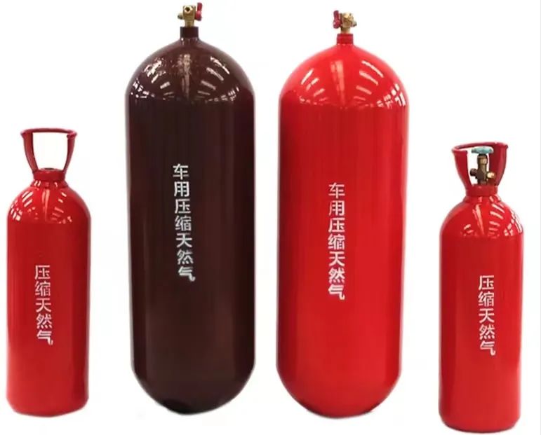 Customized 55L CNG cylinder compressed natural gas storage tank for vehicle natural with valve